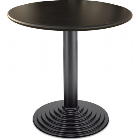 258 Tavolo con base in ghisa nera, piano a scelta cliente