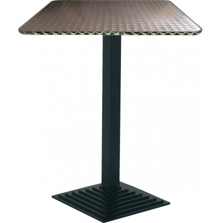 272 Tavolo con base in ghisa nera,  piano a scelta cliente