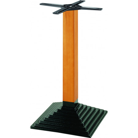 272 Tavolo con base in ghisa nera,  piano a scelta cliente