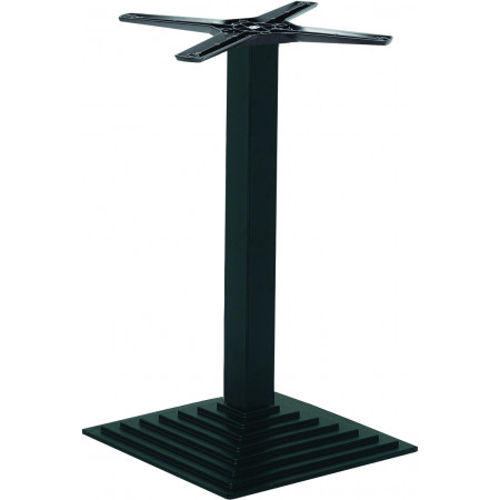 272 Tavolo con base in ghisa nera,  piano a scelta cliente