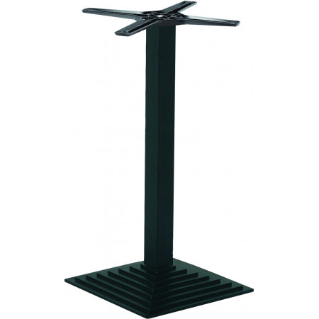 272 Tavolo con base in ghisa nera,  piano a scelta cliente