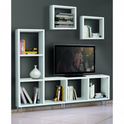 2249  White ash wood melamine veneered TV stand wall furniture