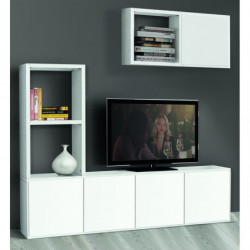2249  White ash wood melamine veneered TV stand wall furniture
