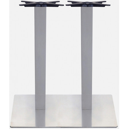 2162  Base per tavolo in acciaio inox, o nera, piano a scelta cliente