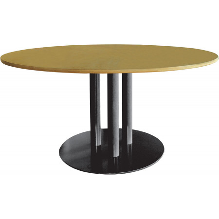 2163  Black steel finished table base, table top to customer choice