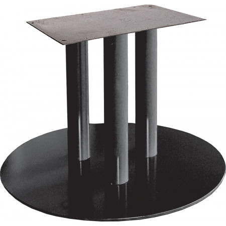 2163  Black steel finished table base, table top to customer choice