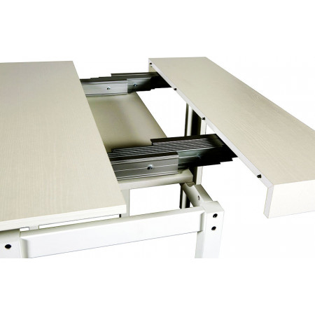 2221  Tavolo-consolle allungabile, piano in melaminico frassino bianco