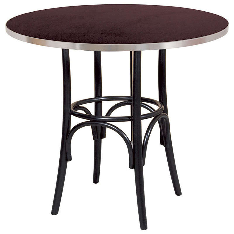 257  Base tavolo in faggio laccata nero, piano a scelta cliente