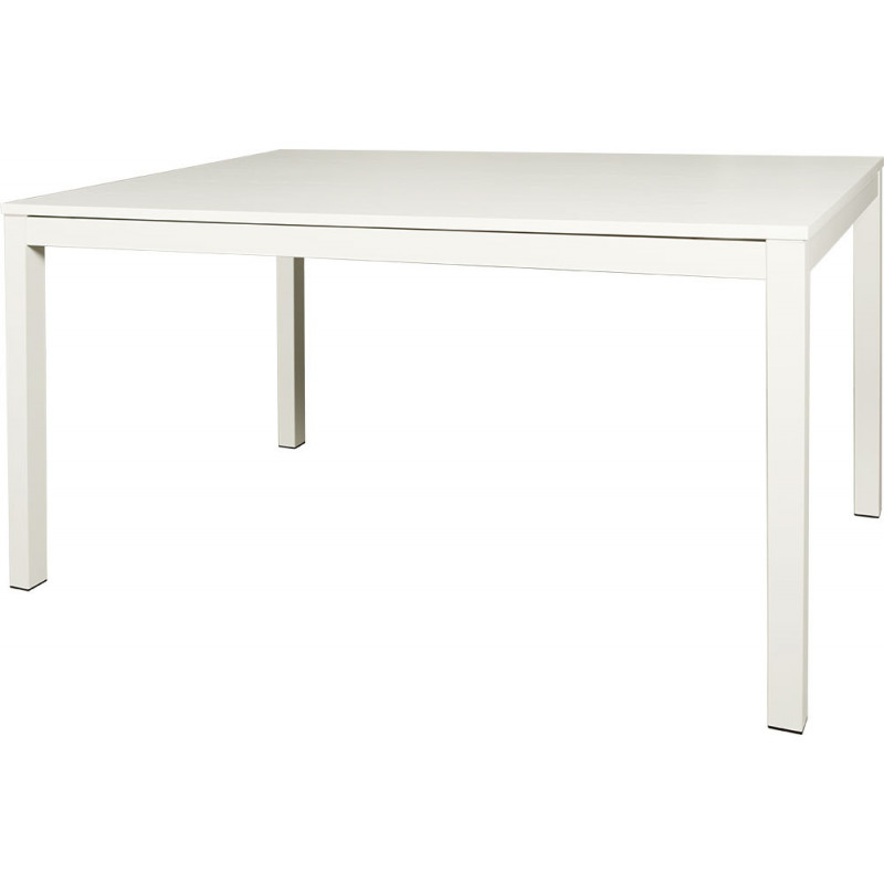 2234 Extending table with metal steel table base and white ash wood top