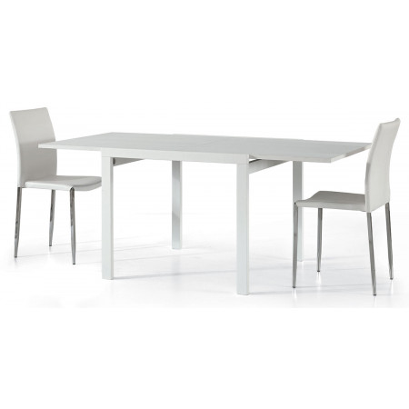 2236  Beech table base white ash or dove grey double inner sliding extending table tops