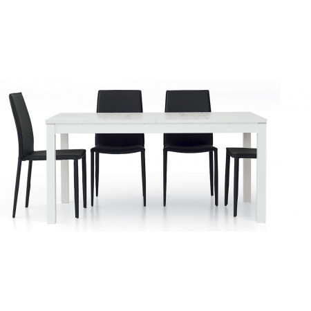 2240  Tavolo con base in faggio e piano allungabile bianco o rovere