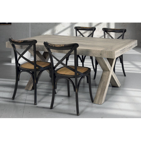 2242  Tavolo con piano allungabile in rovere, bianco, o legno invecchiato