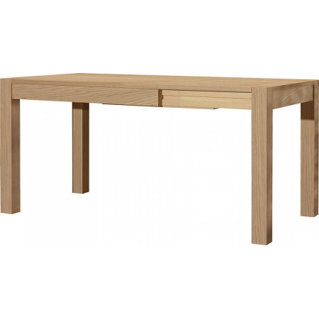2244  Oak wood extending table, blockboard table top natural finished