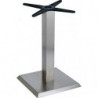 BT2158  Brushed stainles or black varnished steel table base, max top cm 80