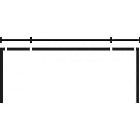 2263  Tavolo allungabile con base in metallo e piano in vetro/ceramica marmo bianco