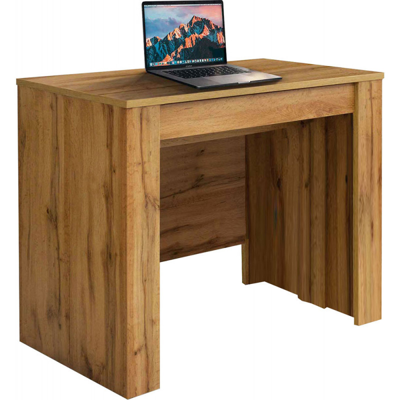 2285  Natural oakwood, white, or cement grey melamine veneered console-table