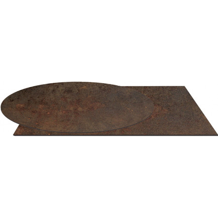 2301  Anthracite grey, white, or bronze/rusty steel metal base, table top to customer choice