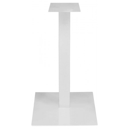 2302  Tavolo con base alta in acciaio grigio antracite, bianco, bronzo/ruggine, piano a scelta cliente