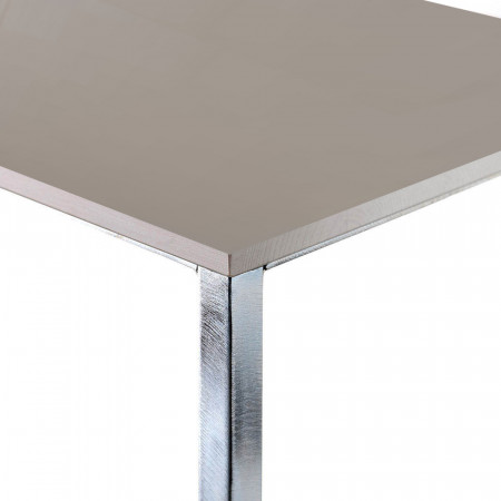 723  Chromed or black varnished steel high stool, black leatherette, pine wood, or HPL seat