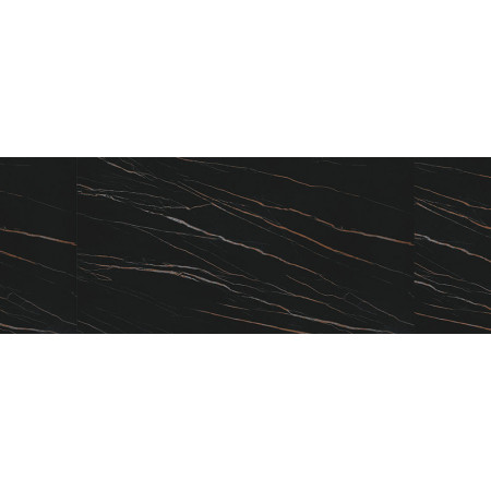 2309  Tavolo con base in metallo finitura bronzo e piano in ceramica effetto marmo nero