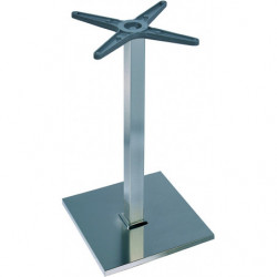 BT2159  Base tavolo in acciaio inox spazzolato o nera, piano quadrato o rettangolare