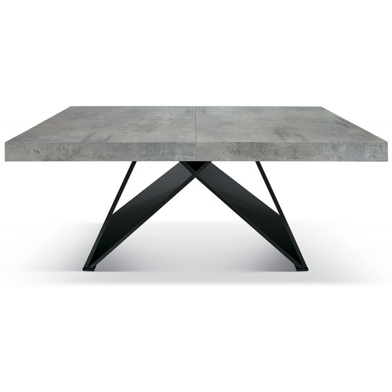 2313  Black MDF table base, durmast or cement grey extending top
