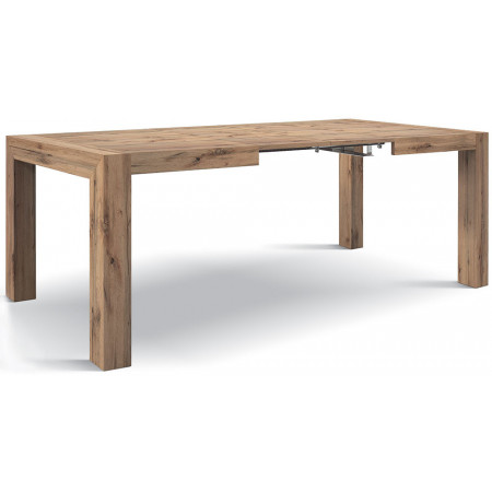 2315  Extending table with table base and top durmast, cement grey, or white finishes