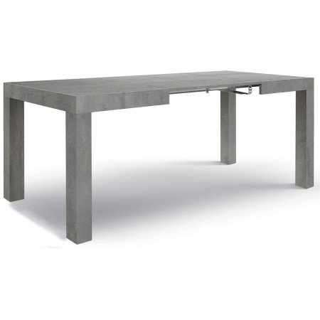 2315  Extending table with table base and top durmast, cement grey, or white finishes