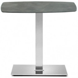 2159 Stainless or black steel table base, square or rectangular top