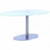 BT2161  Chromed, stainless, or  black stell table base, max top cm 160