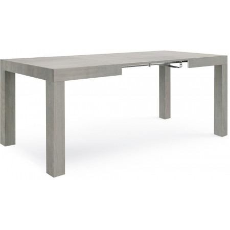 2333  Tavolo allungabile con base e piano in rovere, olmo perlato, bianco, o grigio cemento