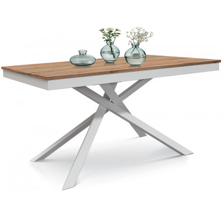 2336  Metal table base, durmast, white, or oxidized steel extending top