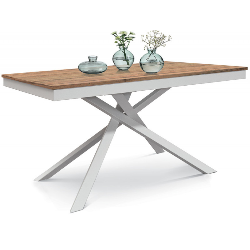 2336  Metal table base, durmast, white, or oxidized steel extending top