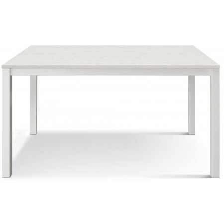 2349  White or black metal table base, white ash wood melamine extending top