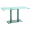 BT2162T  Chromed, stainless, or black steel table base, rectangular max cm 160 tops