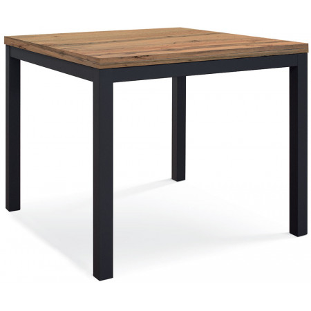 2353  Tavolo a libro o allungabile con base in metallo, piano in rovere