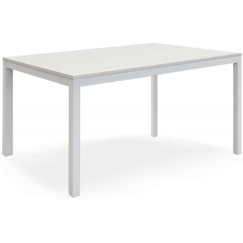 2355  Folding or extending table with metal base, white ash wood top