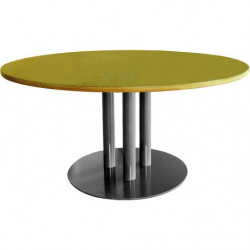 2163BT Base tavolo in acciaio verniciato nero o altre tinte, piano max cm 200