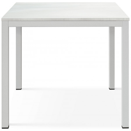 2366  White metal table base, durmast, cement grey, or white fixed top