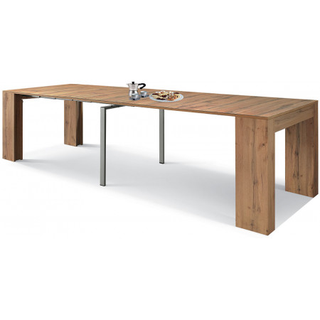 2368  Durmast, white ash wood, cement grey, or pearl elm finished console table