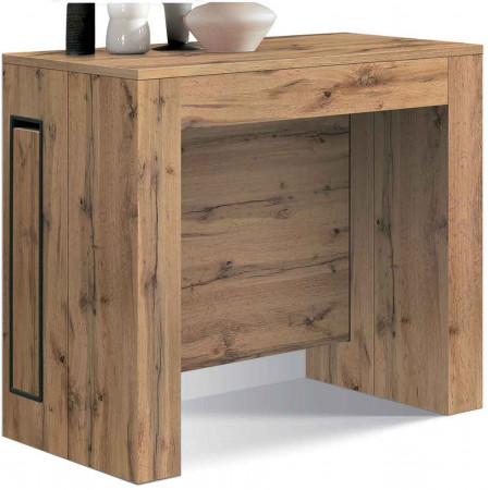 2369  Tavolo-consolle in melaminico rovere, bianco, cemento, o olmo