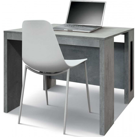 2370  Tavolo-consolle allungabile in melaminico grigio cemento