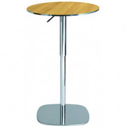 2519 Chromed, stainless or black metal table base, max cm 80 top