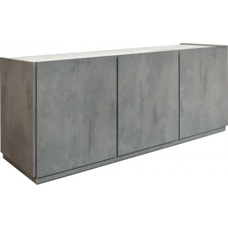 2383  Cement grey melamine 3 amortized doors sideboard furniture