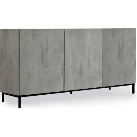 2383  Cement grey melamine 3 amortized doors sideboard furniture