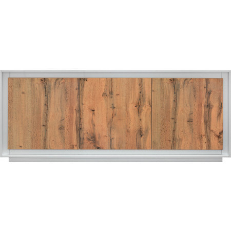 2390  Mobile credenza con 2 o 3 ante in melaminico bicolore bianco/rovere naturale