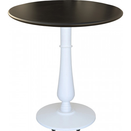 2391  White or black metal table base, table top to customer choice