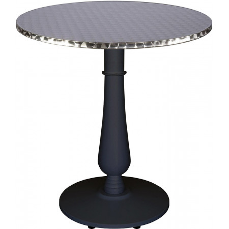 2391  White or black metal table base, table top to customer choice