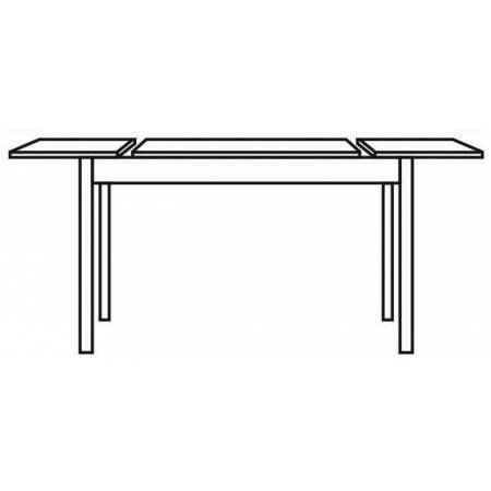 2397  Durmast wood melamine veneered table base and extending top