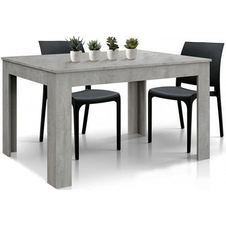 2404  Tavolo allungabile con base e piano in melaminico grigio cemento